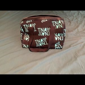 Small Black and Teal Canvas TNA Bag